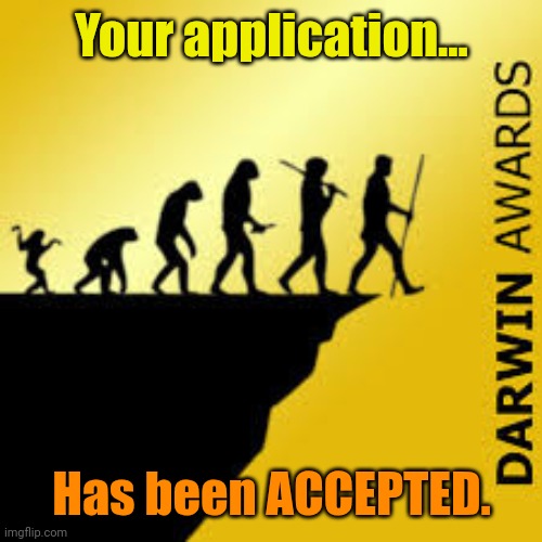 Your application... Has been ACCEPTED. | made w/ Imgflip meme maker