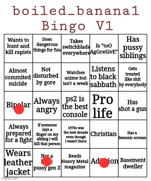 thus bingo sucks, no normal, sane person is getting a bingo here | image tagged in boiled_banana1 bingo v1 | made w/ Imgflip meme maker