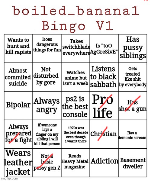 boiled_banana1 Bingo V1 | image tagged in boiled_banana1 bingo v1 | made w/ Imgflip meme maker