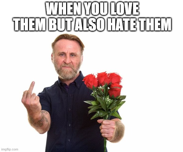 That feeling! | WHEN YOU LOVE THEM BUT ALSO HATE THEM | image tagged in memes | made w/ Imgflip meme maker