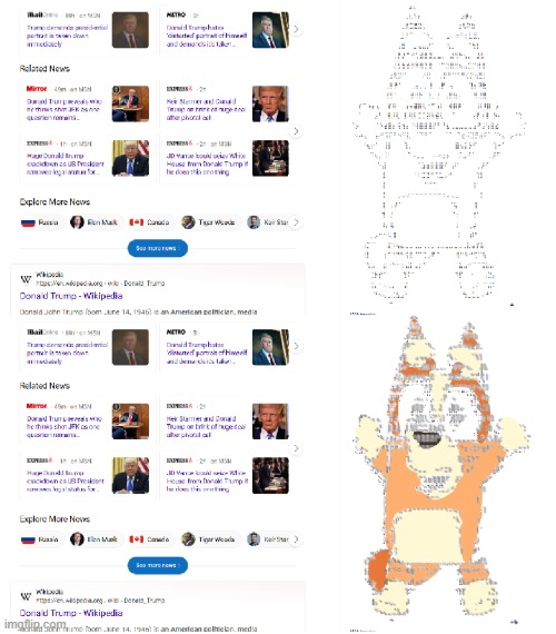 Once found Bingo Heeler on the Donald Trump page | made w/ Imgflip meme maker