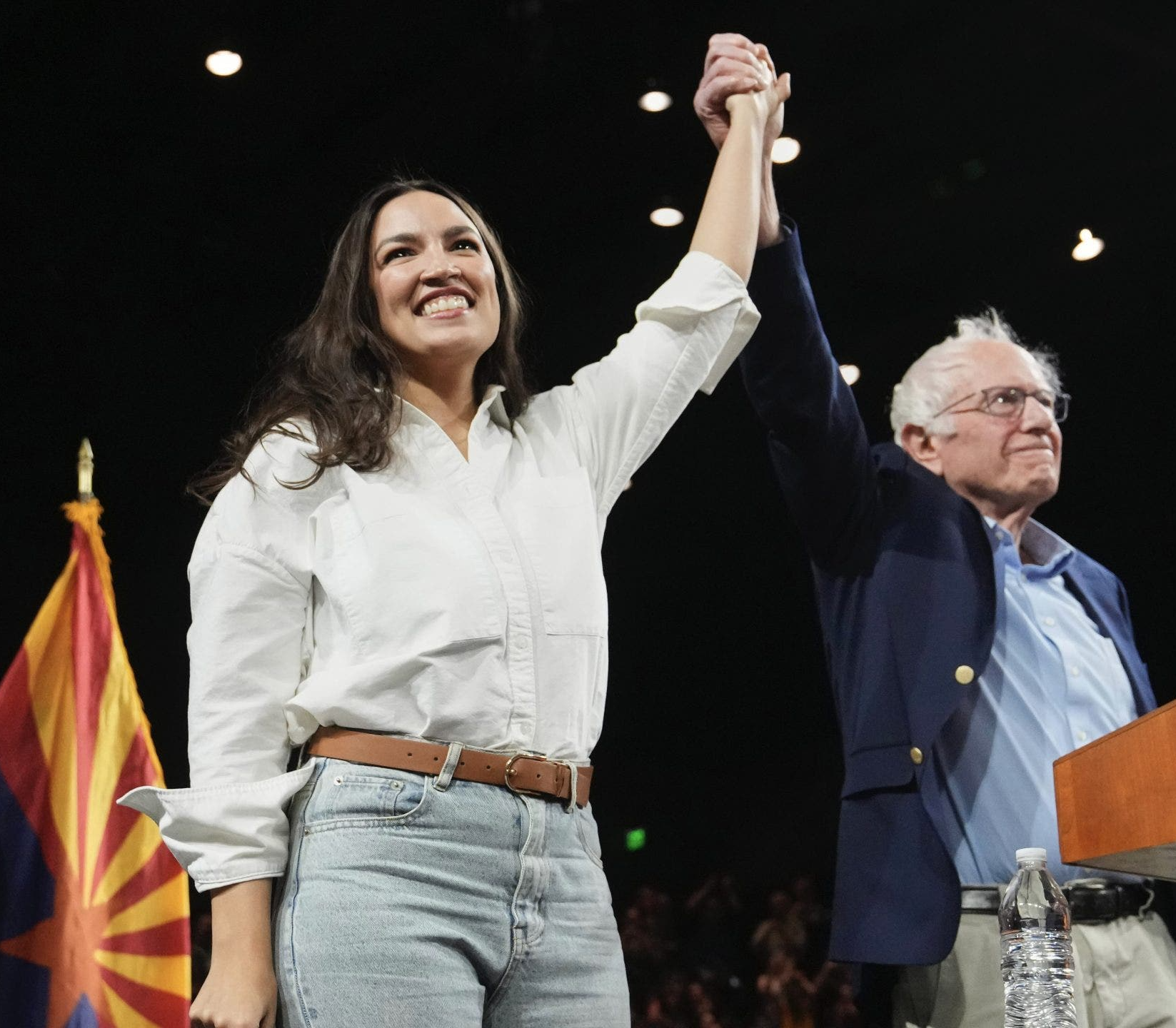 AOC and Bernie Sanders Blank Meme Template