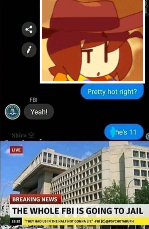 The whole FBI is going to jail | image tagged in the whole fbi is going to jail | made w/ Imgflip meme maker