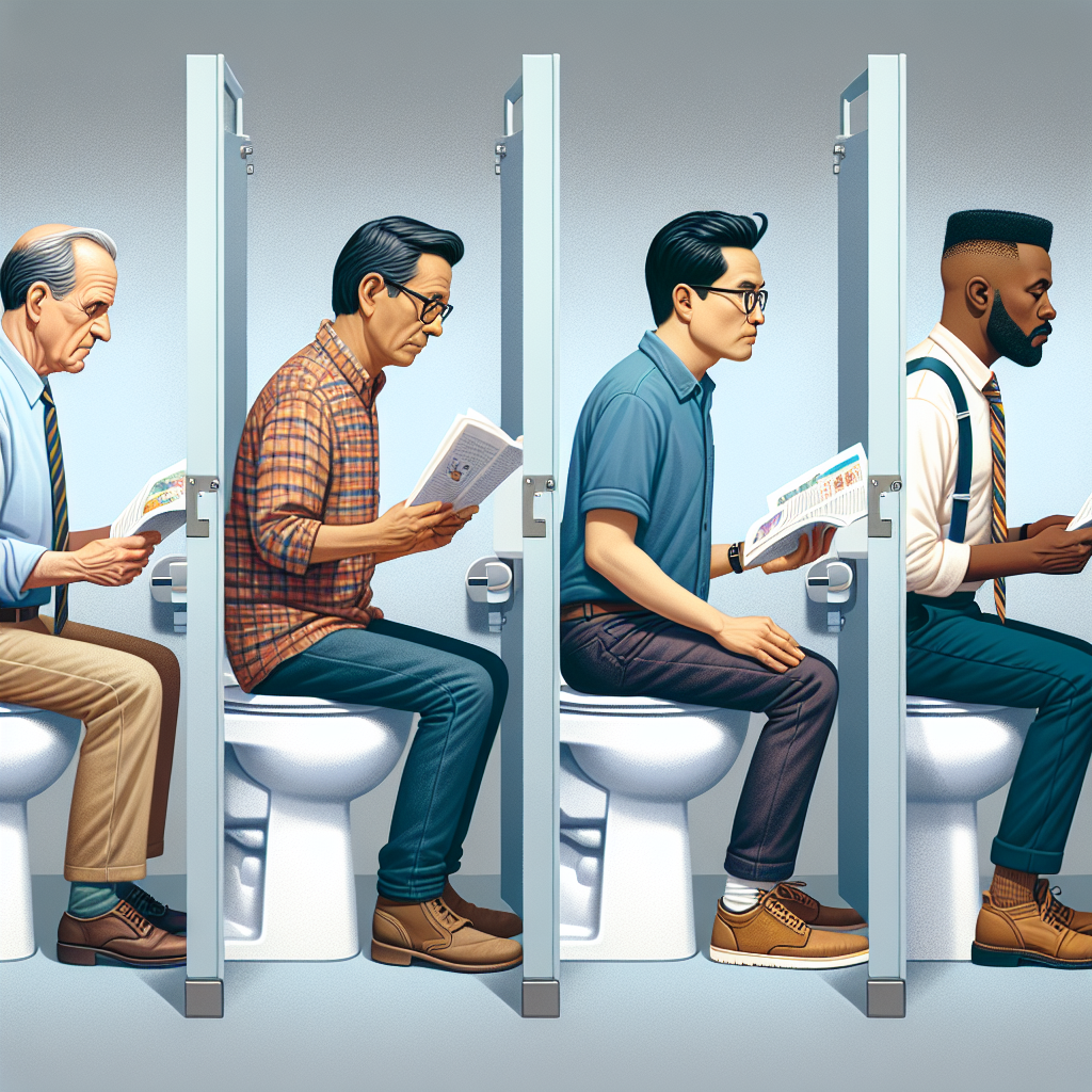 men sitting on a toilet Blank Meme Template