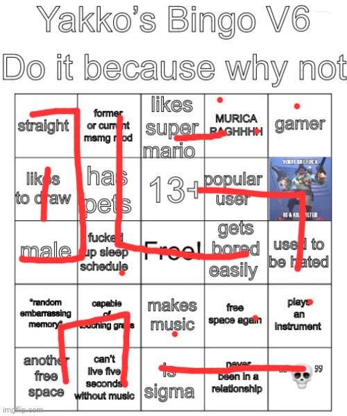 Yakko’s Bingo V6 | image tagged in yakko s bingo v6 | made w/ Imgflip meme maker