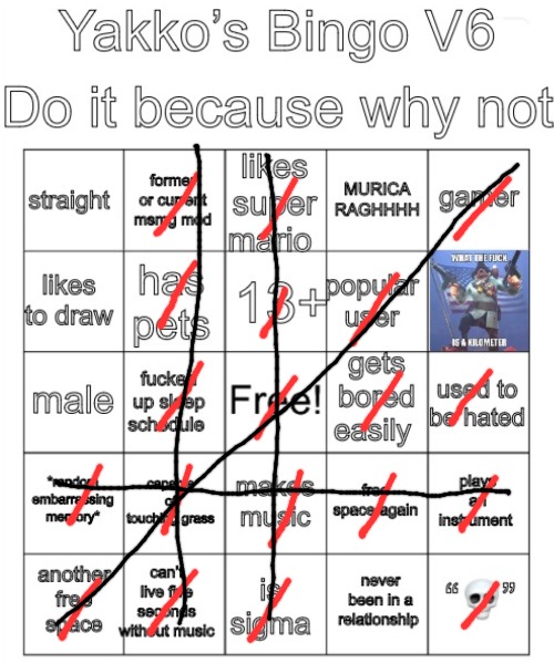 Yakko’s Bingo V6 | image tagged in yakko s bingo v6 | made w/ Imgflip meme maker