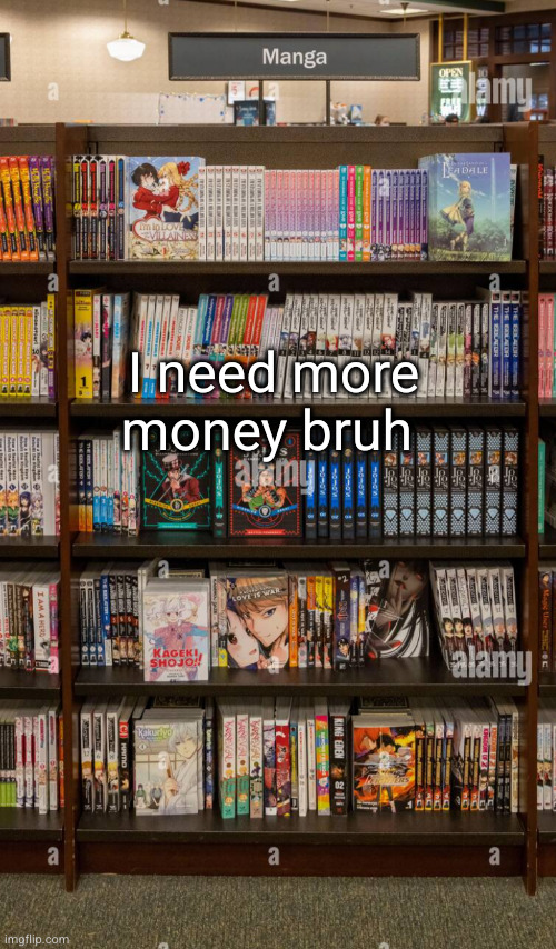 I need way more money | I need more money bruh | image tagged in anime,funny,manga | made w/ Imgflip meme maker