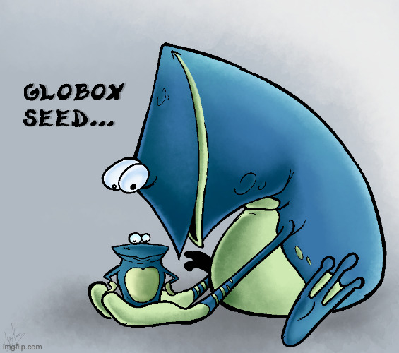 there's a lot of rayman art of furaffinity, assumedly because Globox counts as a furry | image tagged in globox seed | made w/ Imgflip meme maker