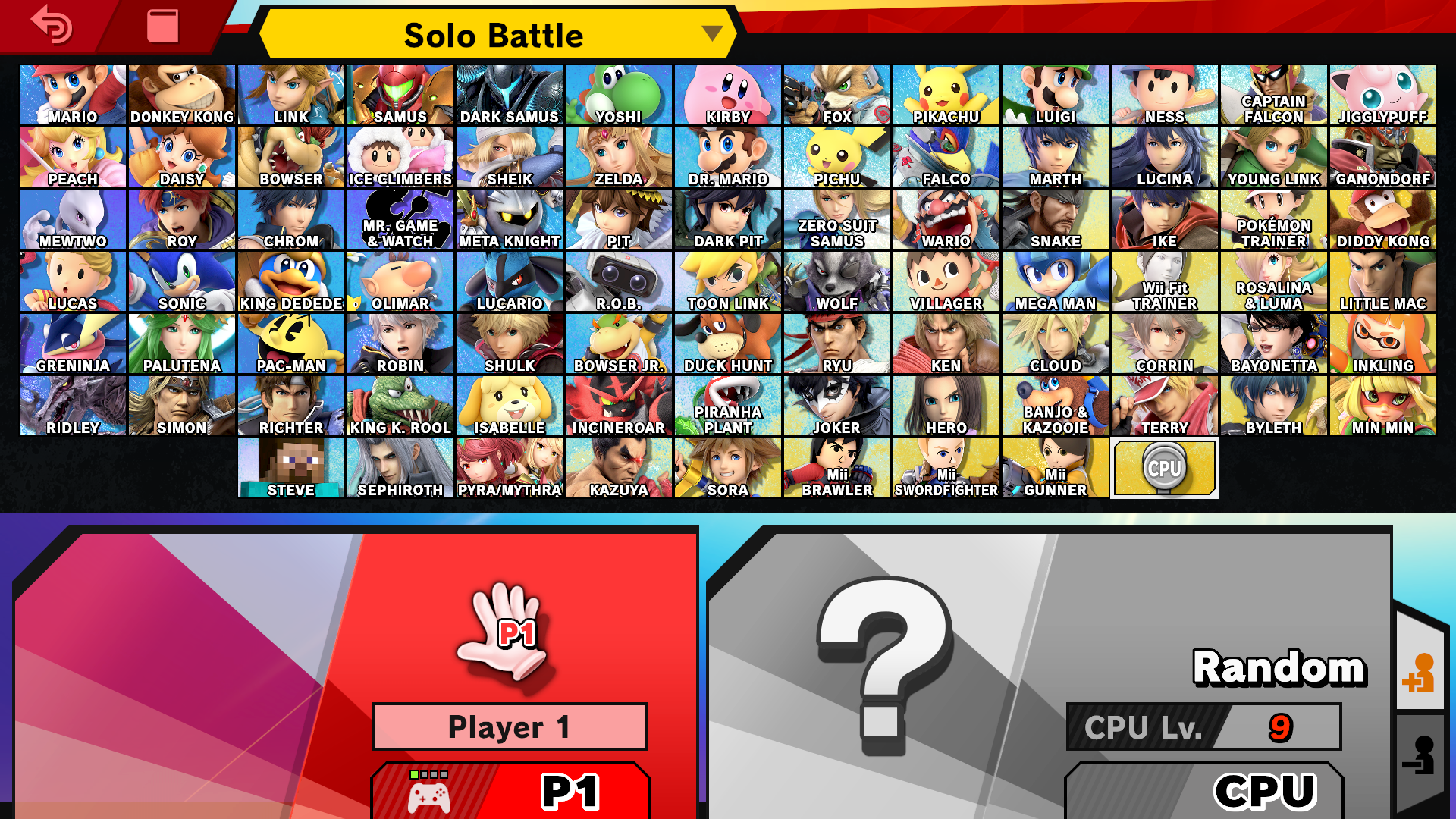 High Quality Ssbu roster Blank Meme Template