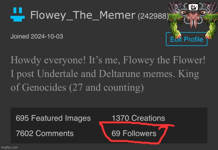 I got the funny number of followers! Lmao | made w/ Imgflip meme maker