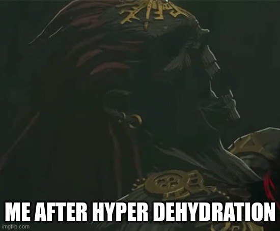 ME AFTER HYPER DEHYDRATION | image tagged in dehydrated ganondorf | made w/ Imgflip meme maker