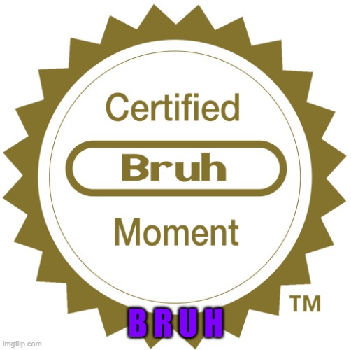 Certified bruh moment | B R U H | image tagged in certified bruh moment | made w/ Imgflip meme maker