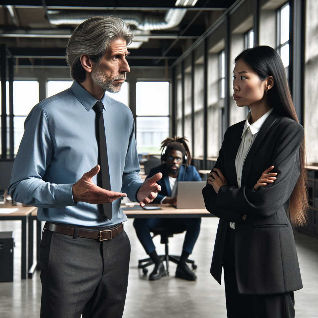 Employee complaining to the boss about his augmentation arguing Blank Meme Template