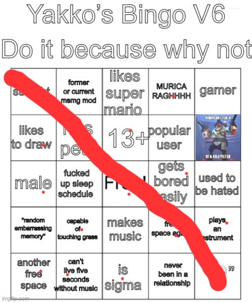 krill my shelf? | image tagged in yakko s bingo v6 | made w/ Imgflip meme maker