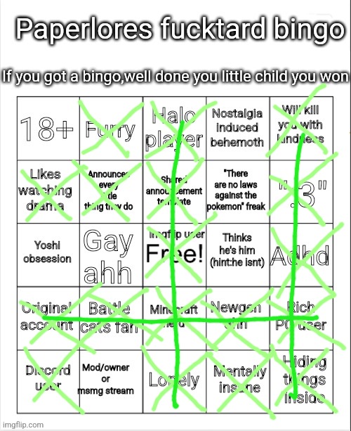 Vaporeons fucktard bingo | image tagged in vaporeons fucktard bingo | made w/ Imgflip meme maker