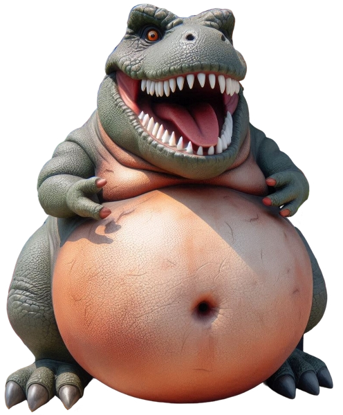 T-Rex Fat Blank Meme Template