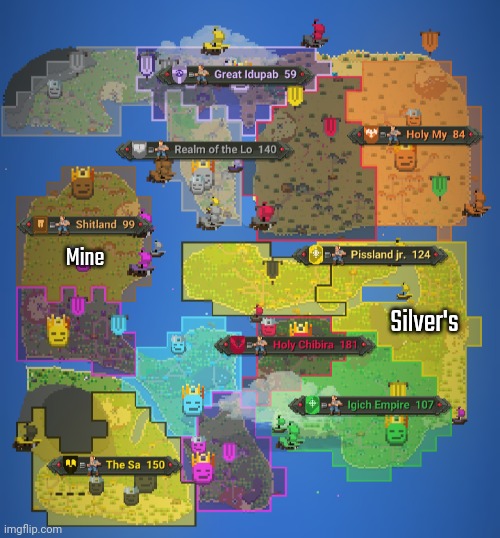 Shitland has been reduced to how it started out, starting season 2 tomorrow, pick an available kingdom, pick a name, and choose  | Mine; Silver's | made w/ Imgflip meme maker
