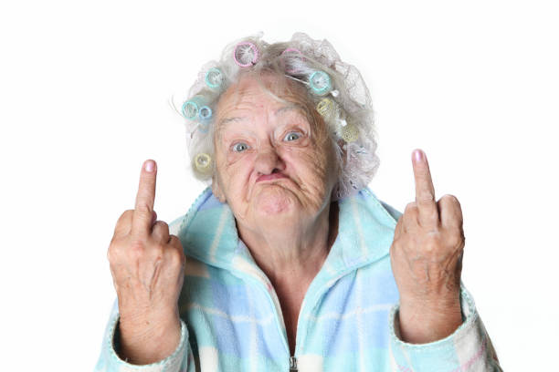 mad old lady Blank Meme Template