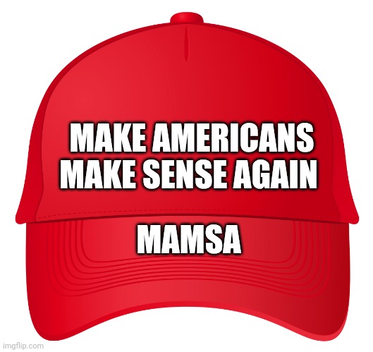 red hat | MAKE AMERICANS MAKE SENSE AGAIN; MAMSA | image tagged in red hat | made w/ Imgflip meme maker