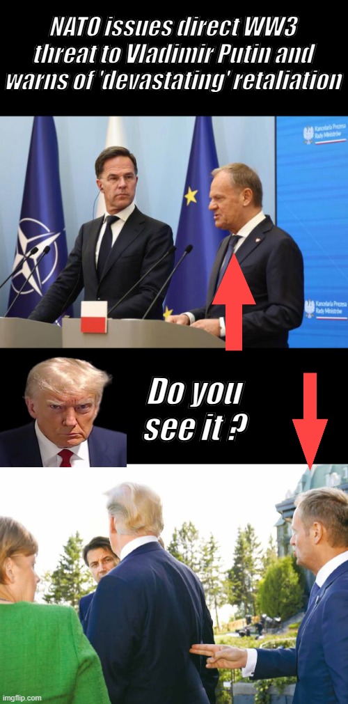 Does NATO still look like a defensive alliance to you ? | NATO issues direct WW3 threat to Vladimir Putin and warns of 'devastating' retaliation; Do you see it ? | made w/ Imgflip meme maker