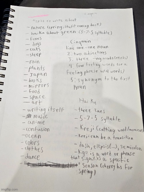 W poetry list? | made w/ Imgflip meme maker