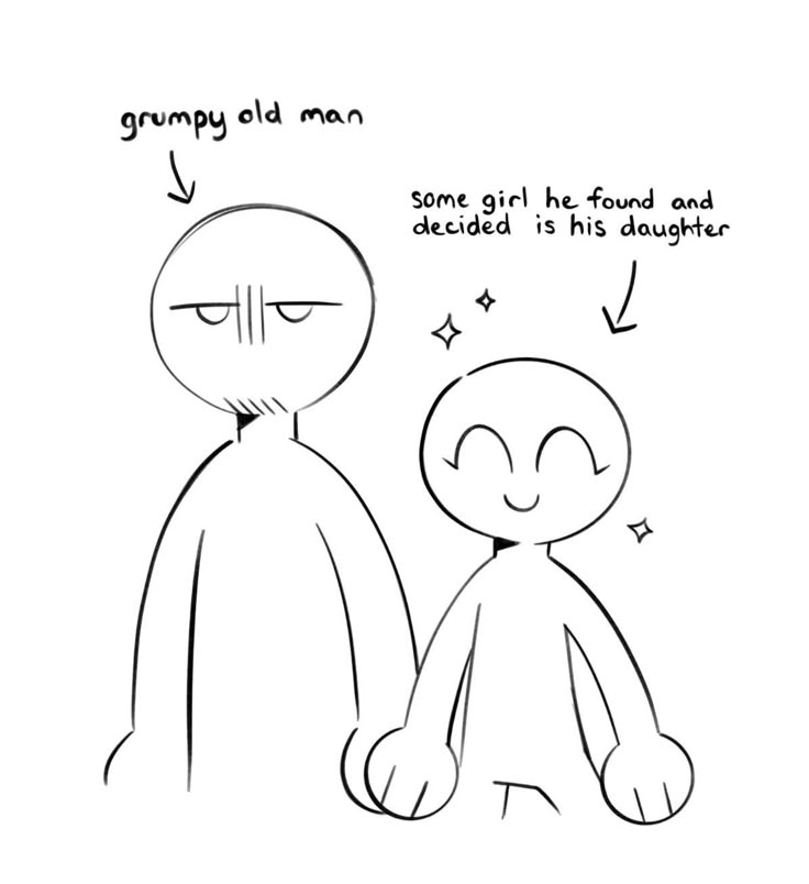 Grumpy old man with his Innocent daughter Blank Meme Template