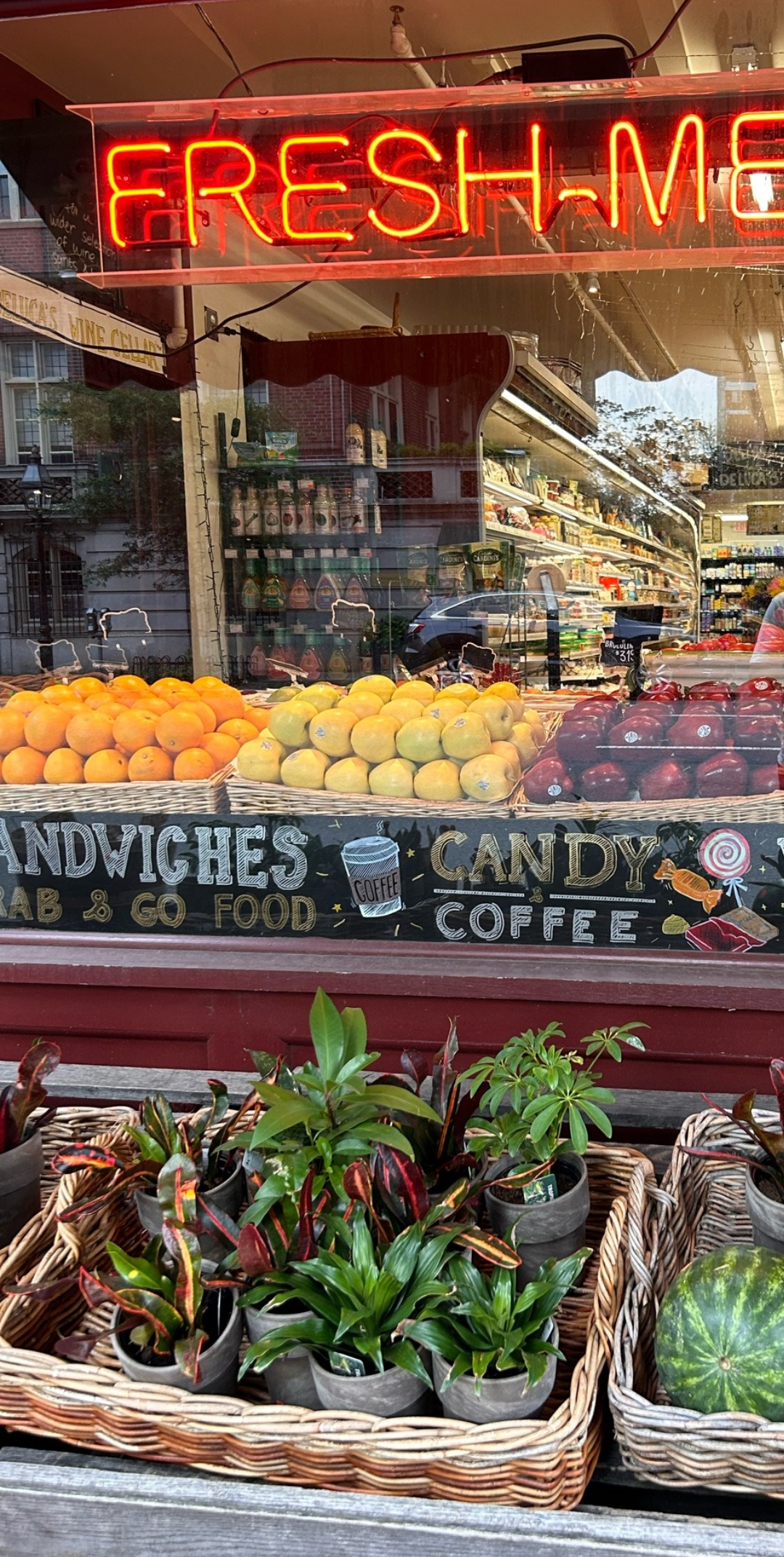 Sidewalk Shopping In Boston Blank Meme Template