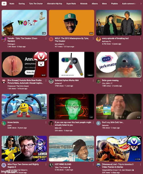 rate the yt reccomended | made w/ Imgflip meme maker