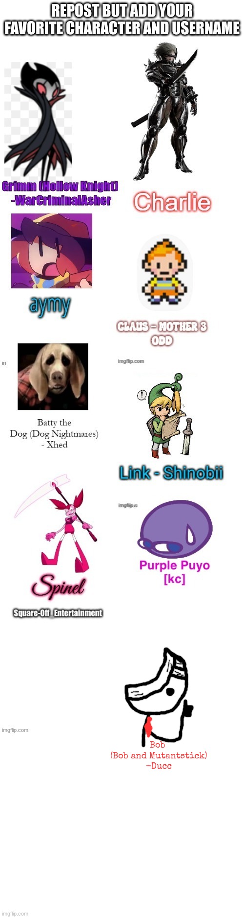 Only og's remember Bob and Mutantstick | Bob 
(Bob and Mutantstick)
-Ducc | made w/ Imgflip meme maker