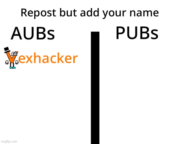 Aub or pub | image tagged in aub or pub | made w/ Imgflip meme maker