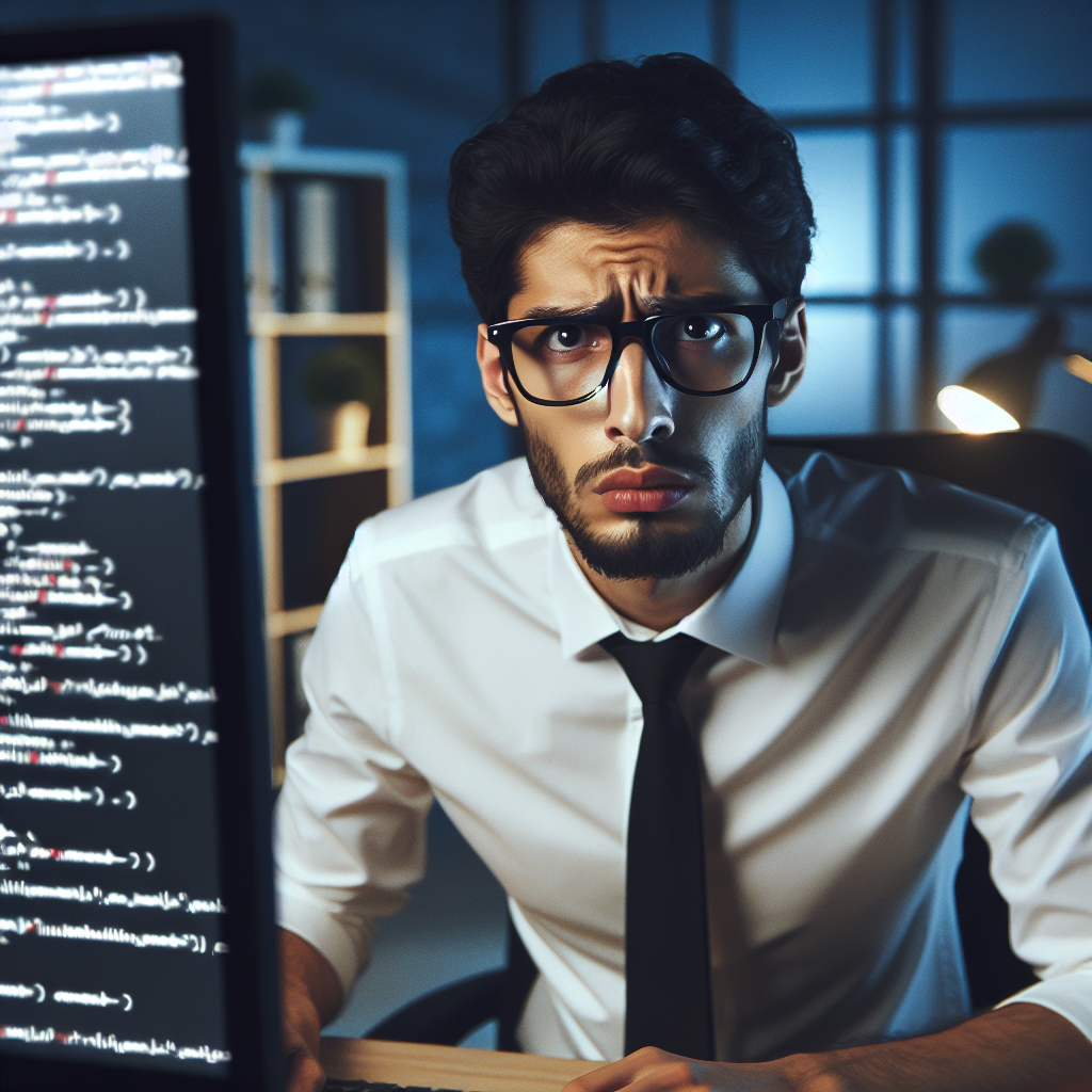 a guy who doesnt know what he is coding on a computer Blank Meme Template