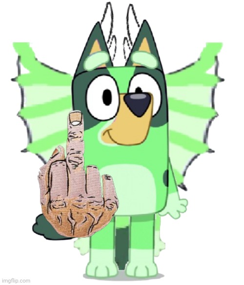 Middle Finger | image tagged in freddie his horns glitched out | made w/ Imgflip meme maker