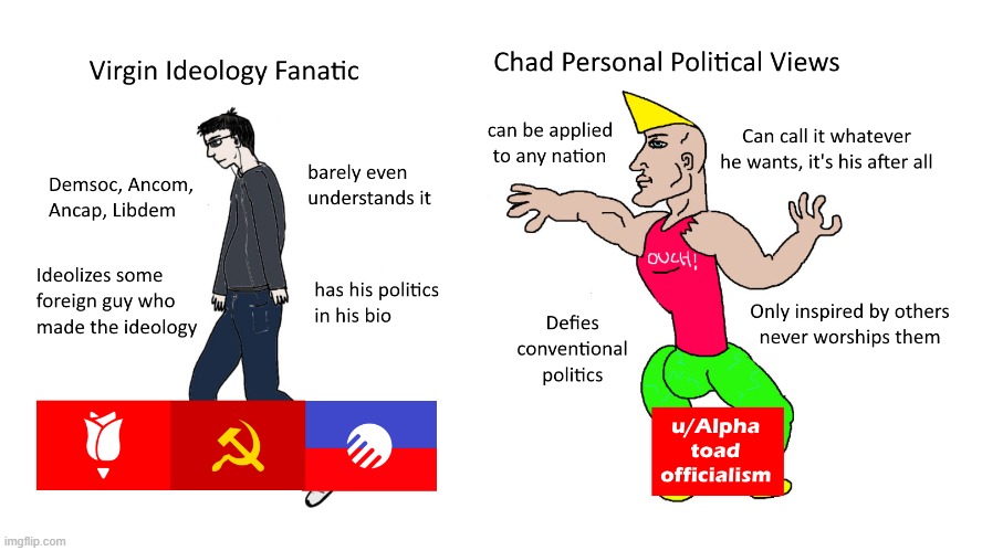 image tagged in virgin vs chad | made w/ Imgflip meme maker