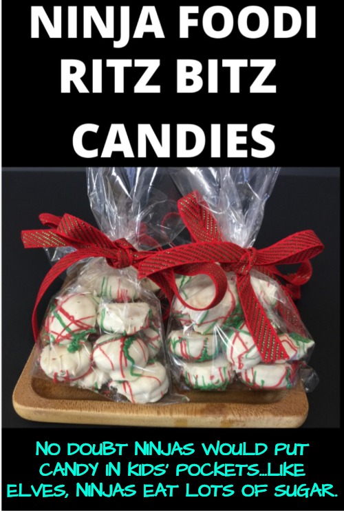 NO DOUBT NINJAS WOULD PUT CANDY IN KIDS' POCKETS...LIKE ELVES, NINJAS EAT LOTS OF SUGAR. | made w/ Imgflip meme maker