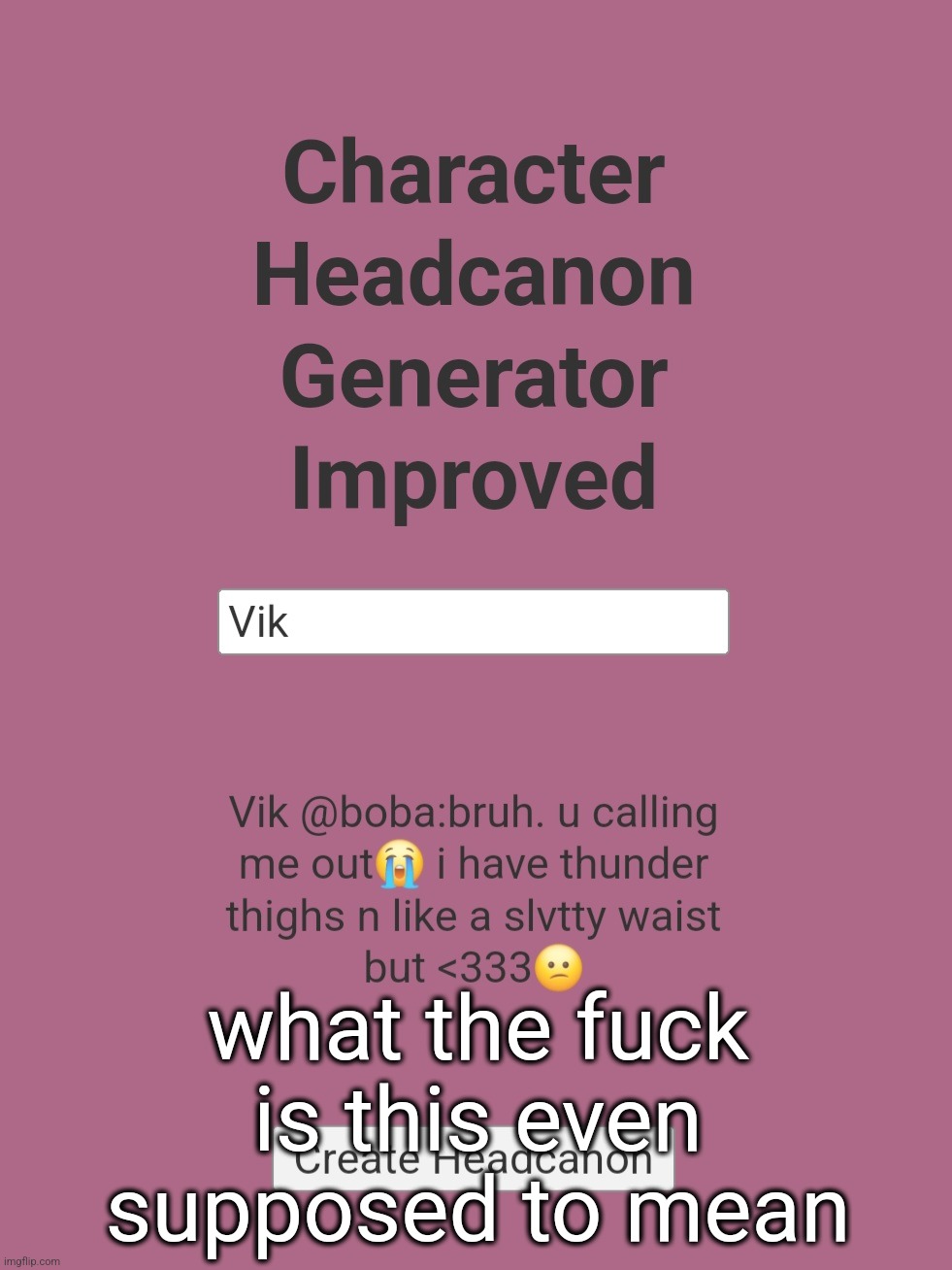 what the fuck is this even supposed to mean | made w/ Imgflip meme maker