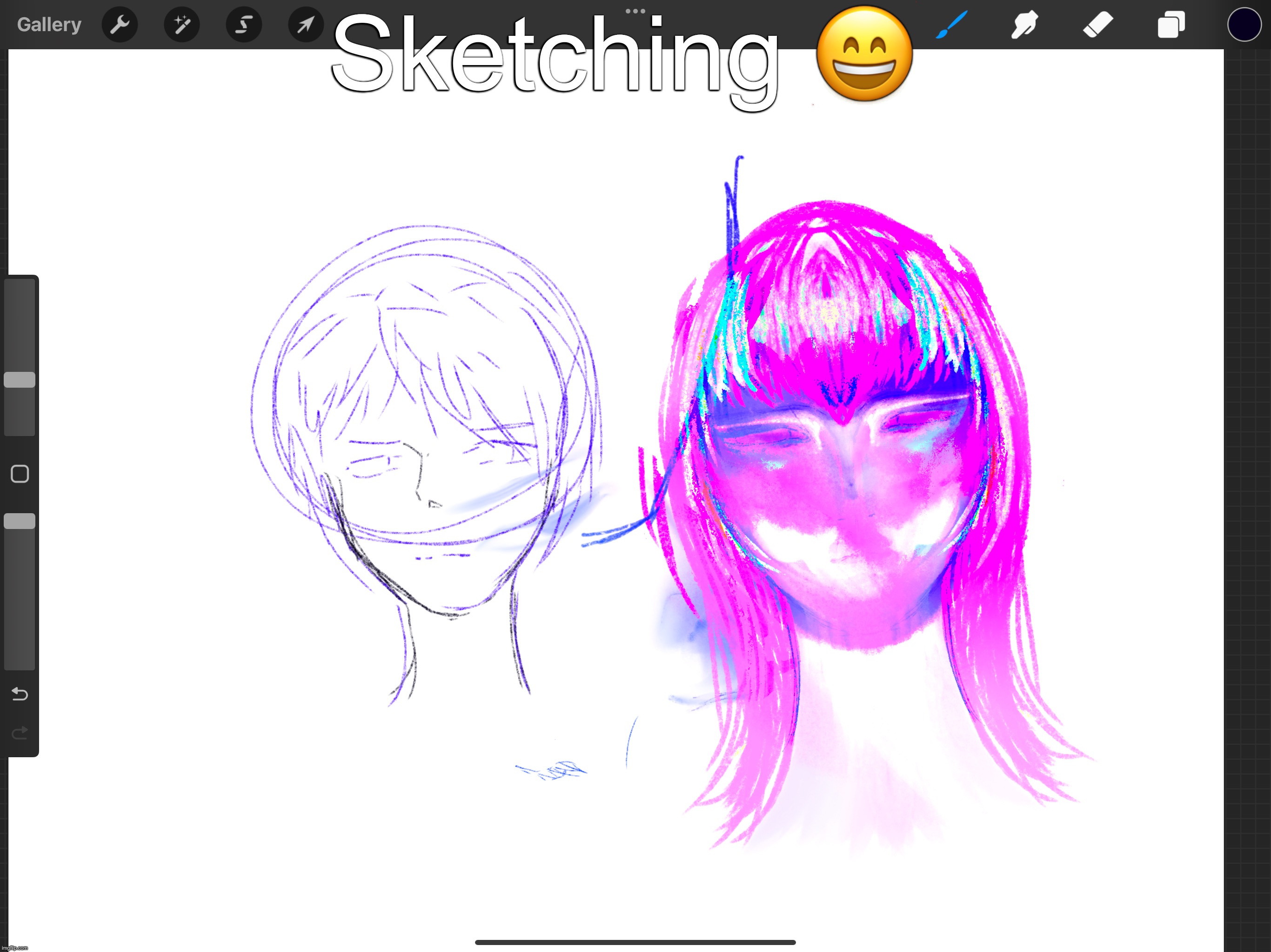 Sketching 😄 | made w/ Imgflip meme maker