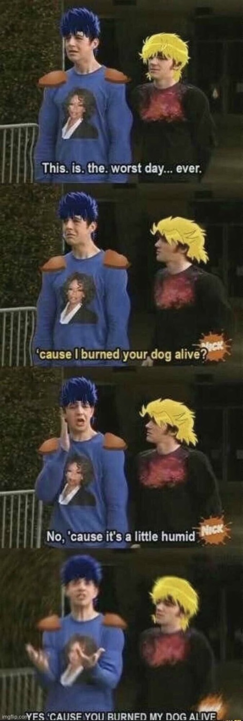 image tagged in jojo's bizarre adventure | made w/ Imgflip meme maker