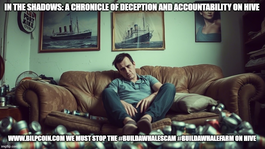 IN THE SHADOWS: A CHRONICLE OF DECEPTION AND ACCOUNTABILITY ON HIVE; WWW.BILPCOIN.COM WE MUST STOP THE #BUILDAWHALESCAM #BUILDAWHALEFARM ON HIVE | made w/ Imgflip meme maker