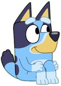 bluey sitting Meme Template