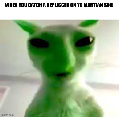 WHEN YOU CATCH A KEPLIGGER ON YO MARTIAN SOIL | made w/ Imgflip meme maker