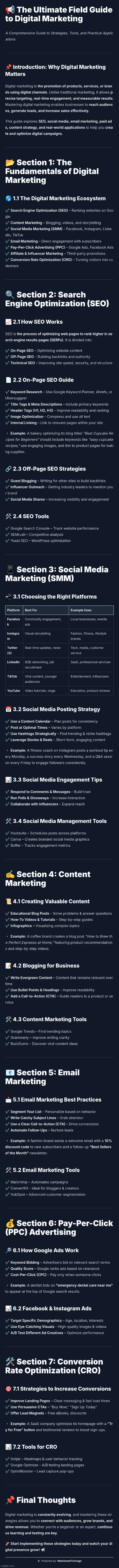 Digital-Marketing (Field-Guide) :> | image tagged in simothefinlandized,digital marketing,infographic,tutorial | made w/ Imgflip meme maker