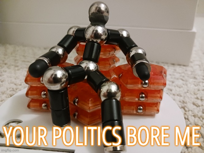 More pen | YOUR POLITICS BORE ME | made w/ Imgflip meme maker