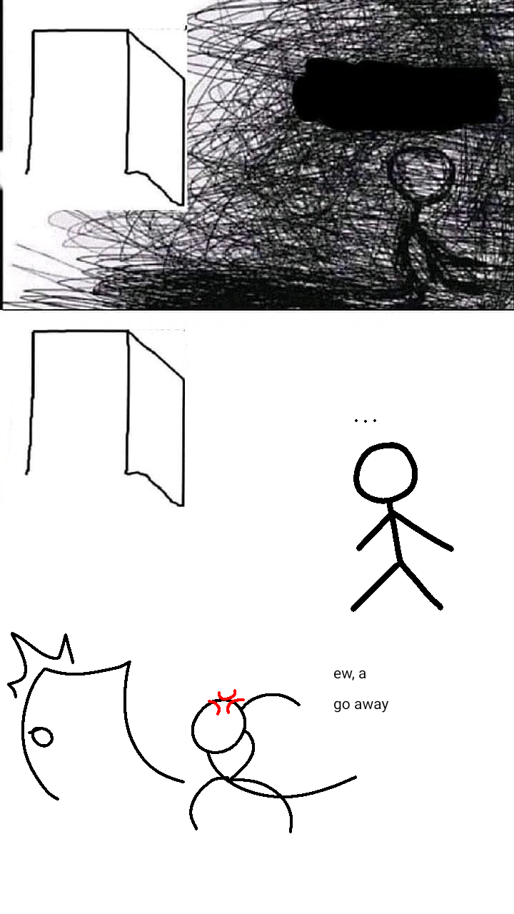 Ew, a. Go away Blank Meme Template