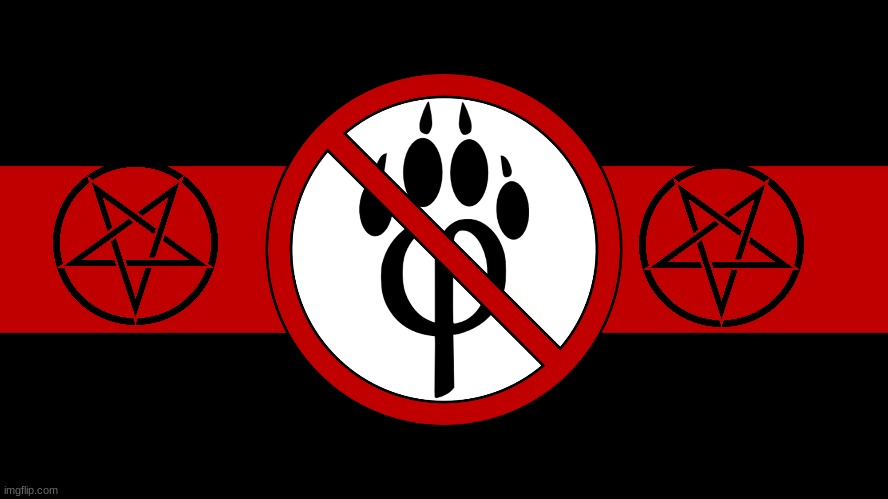 anti furry pentagram Blank Meme Template