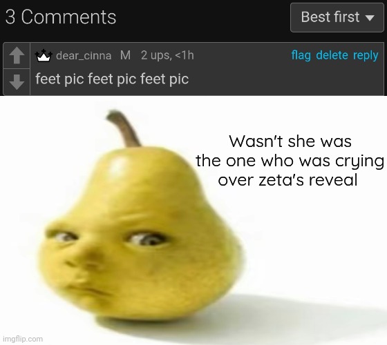 She's a faker ngl | Wasn't she was the one who was crying over zeta's reveal | made w/ Imgflip meme maker