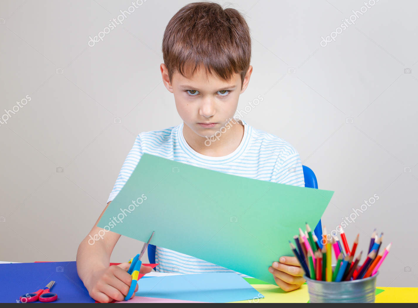 Angry kid paper Blank Meme Template