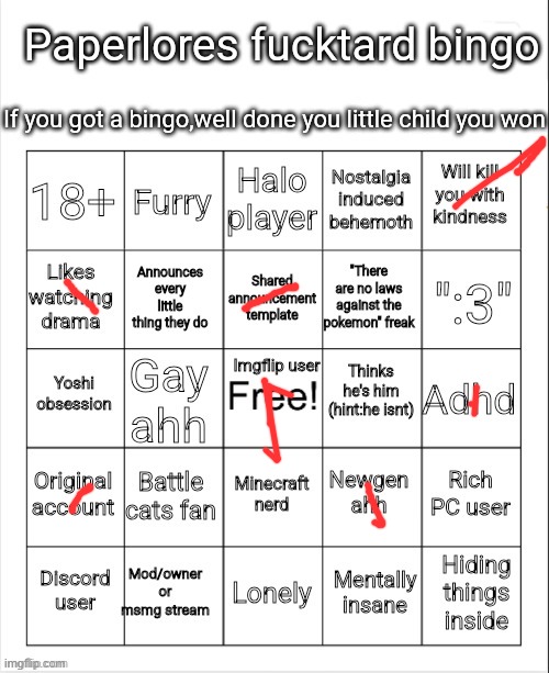 Vaporeons fucktard bingo | image tagged in vaporeons fucktard bingo | made w/ Imgflip meme maker