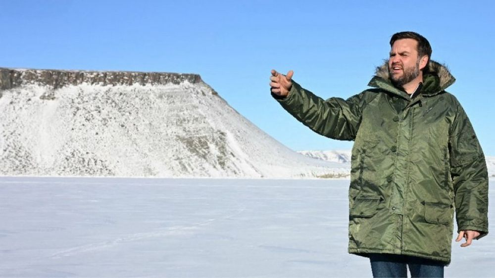 JD Vance In Greenland. Blank Meme Template