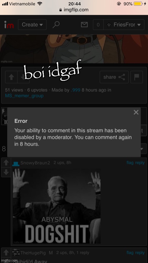 boi idgaf | made w/ Imgflip meme maker