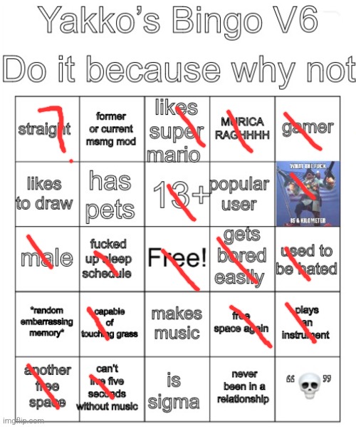Yakko’s Bingo V6 | image tagged in yakko s bingo v6 | made w/ Imgflip meme maker